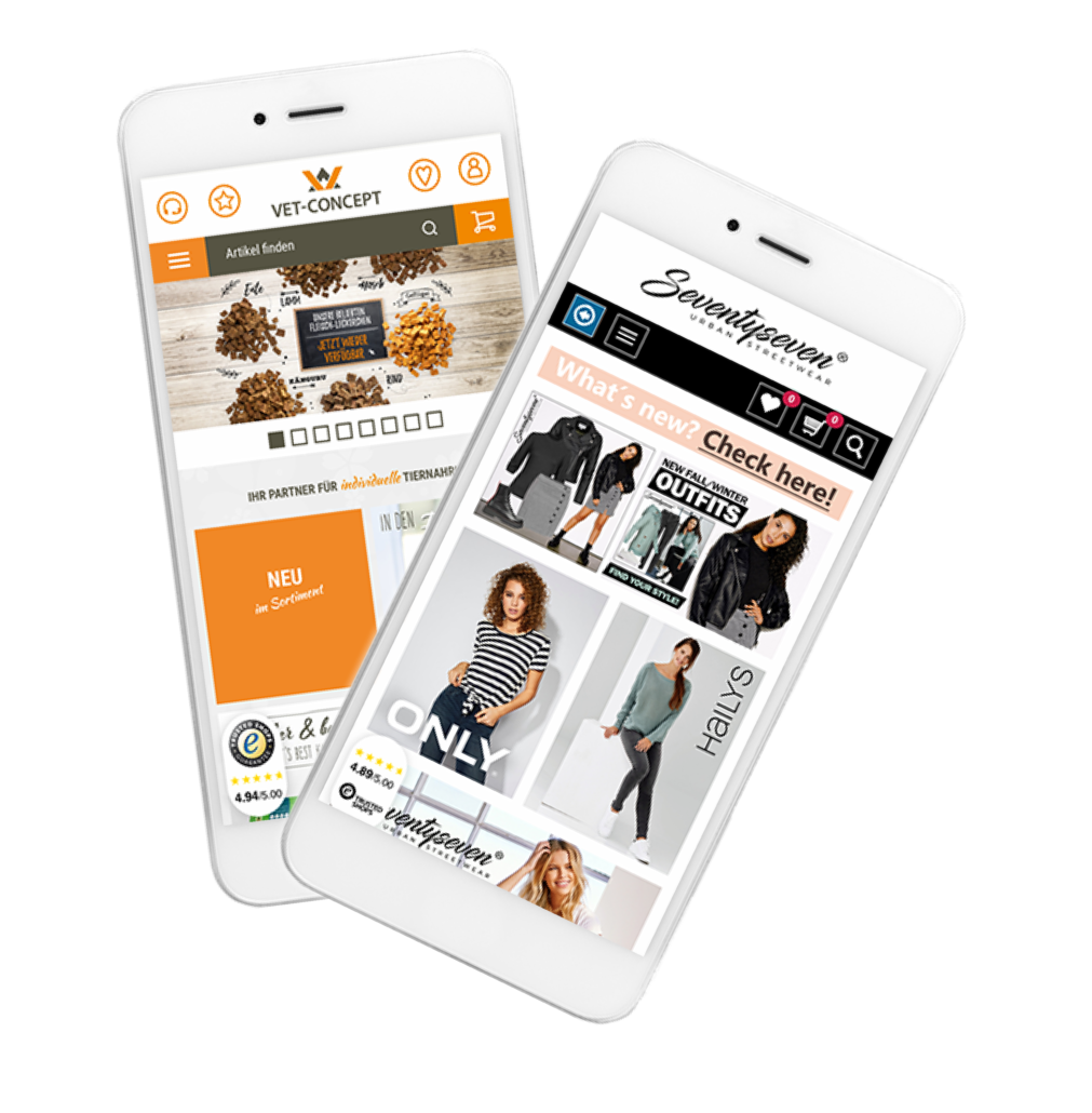 Mobile Shop Lösung von Websale